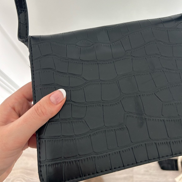 Princess Polly croc bag in Black - Picture 4 of 4